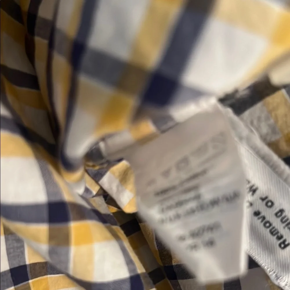 J. Crew Yellow and Blue Casual Button Down Shirt J Crew XL